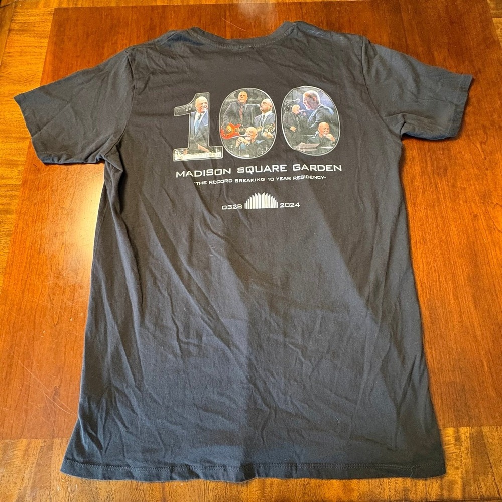 Billy Joel 100th Madison Square Garden 2024 Concert Black T Shirt Size Medium - Picture 4 of 5
